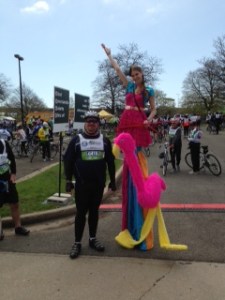 Stilt walker at the Finish Fest.  She was amazing!