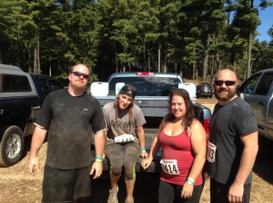 Post race, getting cleaned up for the festival.  